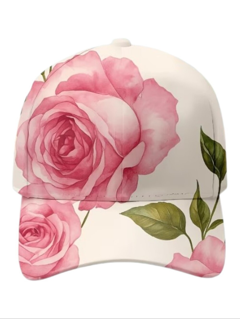 Gorgeous Pink Rose Printed Baseball Cap